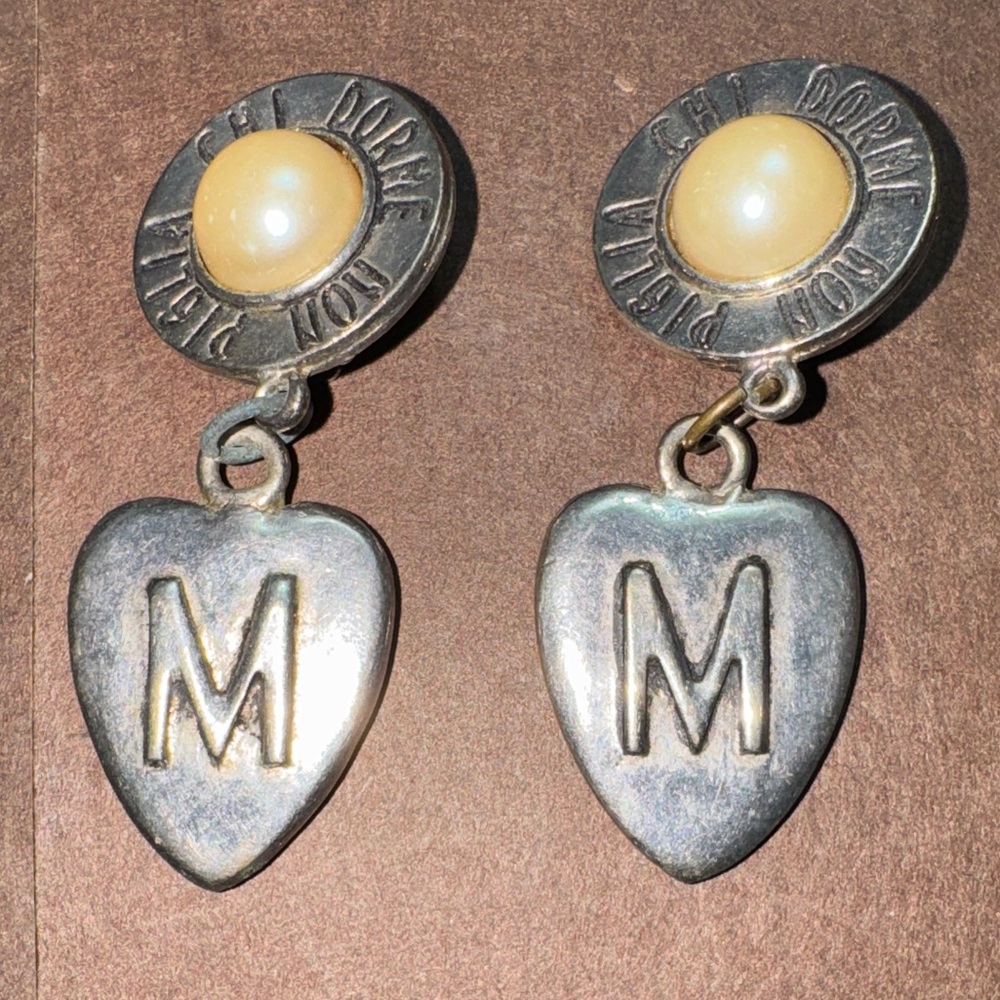Moschino Clip On Earrings Vintage 1990s